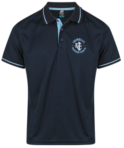 Imperial Football Club IMPSFC0005   LADY POLO with chest logo NAVY SKY