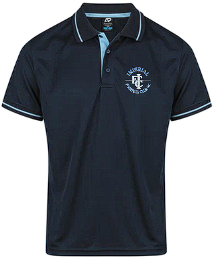 Imperial Football Club IMPSFC0004   MENS POLO with logo NAVY SKY