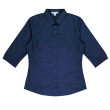 Load image into Gallery viewer, MBHS0038 AP 3/4 SLEEVE SHIRT NAVY - LADIES SIZE 4 - 26