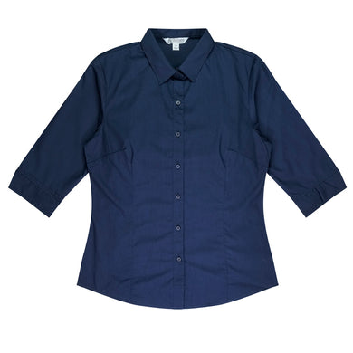 MBHS0038 AP 3/4 SLEEVE SHIRT NAVY - LADIES SIZE 4 - 26