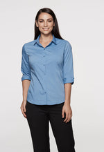 Load image into Gallery viewer, MBHS0038 AP 3/4 SLEEVE SHIRT NAVY - LADIES SIZE 4 - 26