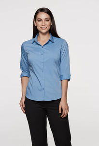 MBHS0038 AP 3/4 SLEEVE SHIRT NAVY - LADIES SIZE 4 - 26