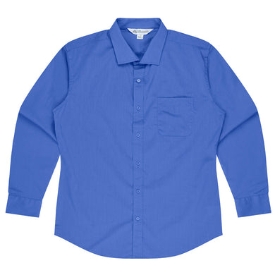 MBHS0030 AP LONG SLEEVE SHIRT MID BLUE - MEN'S SIZE XXS - 5XL