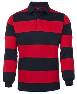 MBHS0024 JB RUGBY STRIPED NAVY/RED - UNISEX SIZE 3XS - 6/7XL