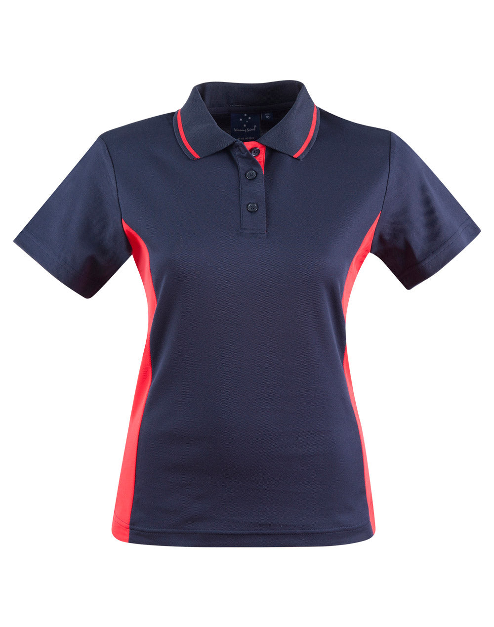 MBHS0017 RR POLO COTTON NAVY/RED - LADIES SIZE 8 - 18