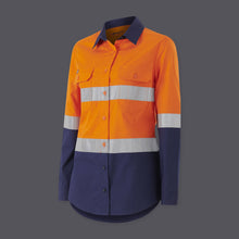 Load image into Gallery viewer, KingGee K44227 Women’s  Workcool Hi Vis Reflective Shirt Long Sleeve