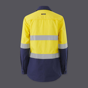 KingGee K44227 Women’s  Workcool Hi Vis Reflective Shirt Long Sleeve