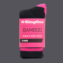 Load image into Gallery viewer, Kinggee K49015 Wmn Bamboo Sock 3pk